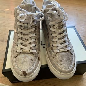 JSlides lodlow pony metallic studded sneakers